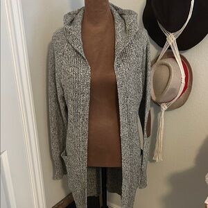 Cozy Gray Hooded Cardigan